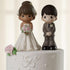 Precious Moments Perfect Couple Bride Figurine - Brunette Hair, Medium Skin Tone, Bisque Porcelain Wedding Cake Topper,