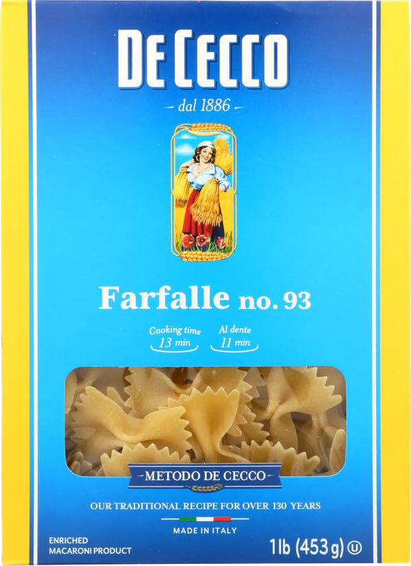 De Cecco Farfalle 16 Ounce Boxes (Pack of 10)