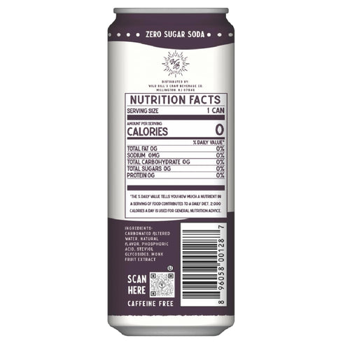 12oz 12-Pack) Root Beer - Wild Bill's Zero Sugar Cream Soda, Zero Artificial Colors, Flavors or Preservatives