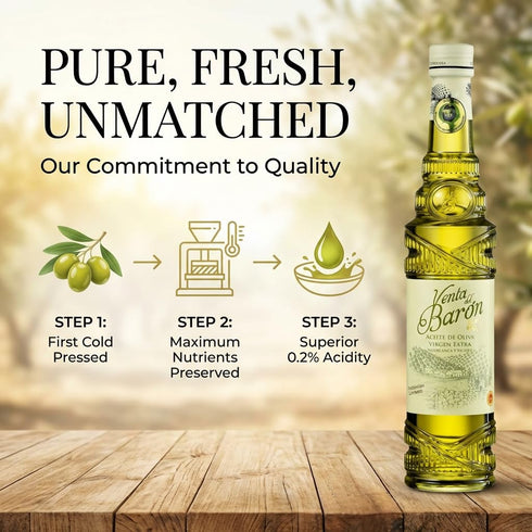 Venta del Barn 16.9 oz (500ml) - Voted The World's Best Olive Oil - Extra Virgin Cold Pressed - High in Polyphenols