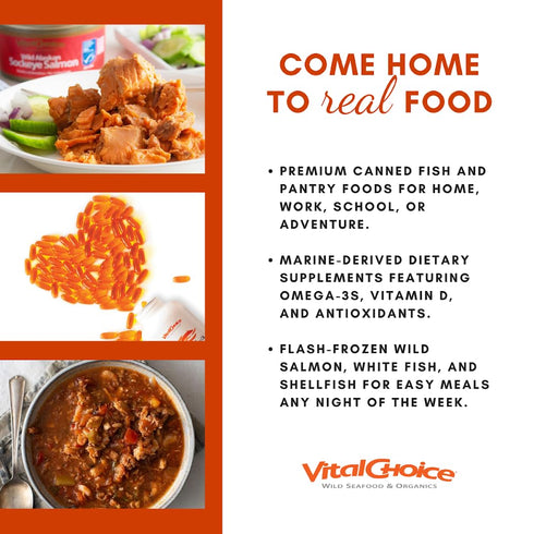 Albacore 9-Oz 3 Pack Vital Choice Savory Seafood Cioppino, Heat-And-Eat Food Pouches, Wild Caught Seafood, Sustainably