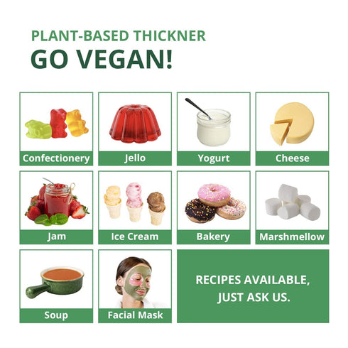 LIVING JIN Agar Agar Powder, 12 oz, Plant-Based Gelatin Powder, Vegan Jello, Sugar-Free, 100% Natural