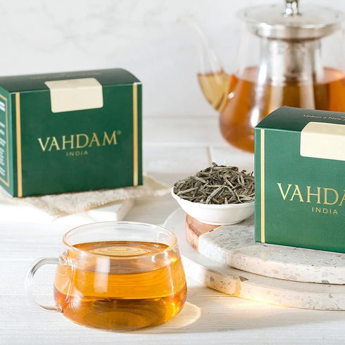 VAHDAM Silver Pine Needle White Tea Loose Leaf, 50g, Caffeine Free, Gluten Free