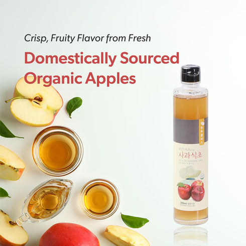 10 oz (300ml) NONGBU PLUS Korean Fermented Apple Vinegar - Organic Cider Vinegar for Drinking Juice, Salad Dressing