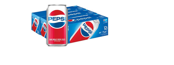 Pepsi Soda, Fridge Pack Bundle, 12 fl oz, 36 Cans (Packaging May