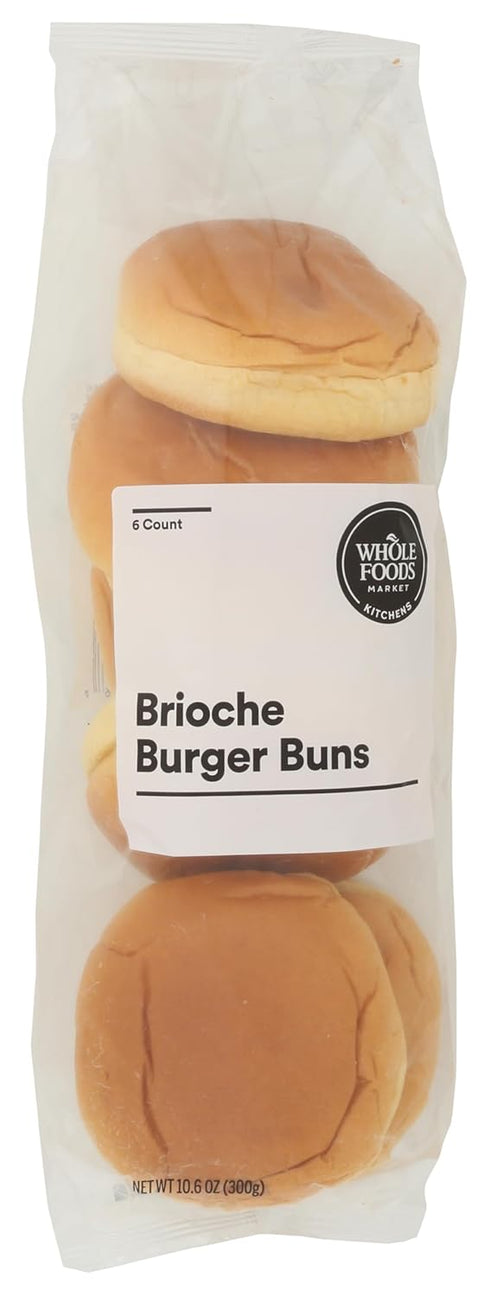 WHOLE FOODS MARKET KITCHENS Brioche Hamburger Bun, 10.59 OZ