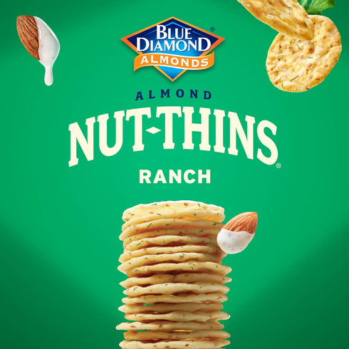 Country 4.25 Blue Diamond Almonds Nut Thins Cracker Crisps, Ranch, Ounce