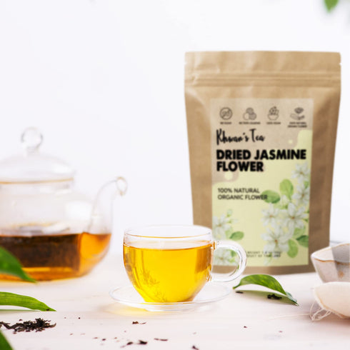 1.76 oz, Pure Dried Jasmine Flower Buds Petals Herbal Decaf Tea non-GMO, Vegan Botanical Flowers Kit