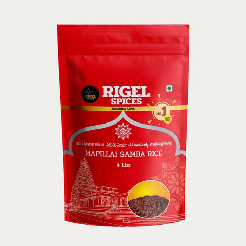 Rigel Spices | Mappillai Samba Red Rice | 12+ MONTHS AGED |