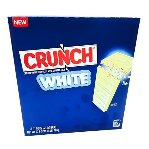 Crunch 4 Pack, 2.7 oz, (18 count) White Chocolate Bar With Crisped Rice, Piece Share Creamy White Chocolate