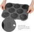 8 29.8x25.5x3cm Hamburger Bun Silicone Cavity Heat Non Stick Easy Release Hamburger Bread Bakery Pan for Home Baking