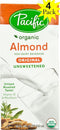 TAOindustry Pacific Beverages Unsweetened Almond Original, Gluten Free, 32-ounces (4 Pack)