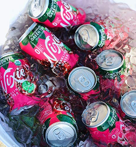 12 Nixie Sparkling Water Organic Pomegranate Green Tea Sparkling Water, FZ