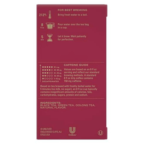 120 (20ct Pack 6) TAZO Joy Limited Edition Seasonal Blend of Black, Oolong & Green Tea with Hints of Peach, Total Bags