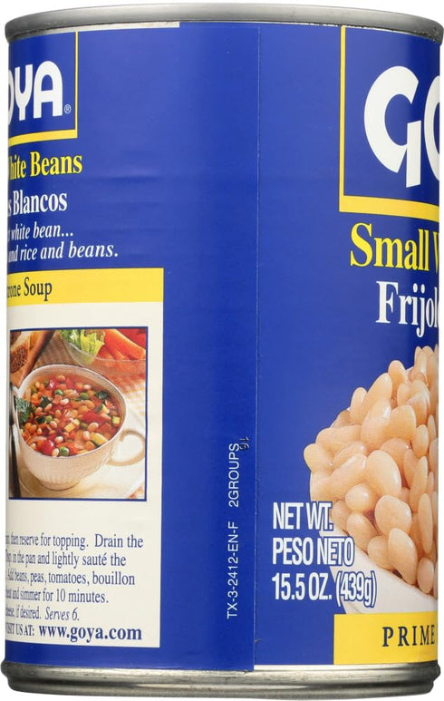 15.5 Oz. Pack 6. Goya Small White Beans Habichuelas Blancas