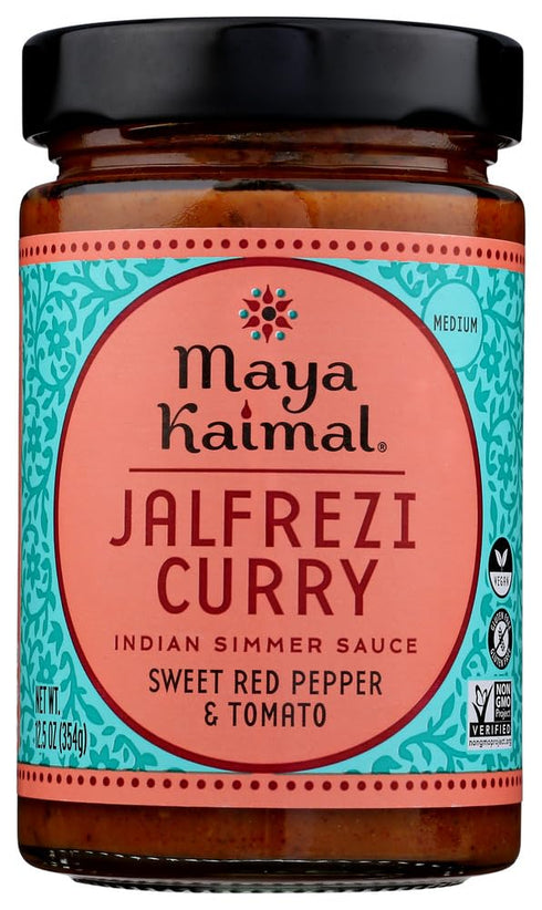 Maya Kaimal Jalfrezi Curry Medium Indian Simmer Sauce, 12.5 Ounce -- 6