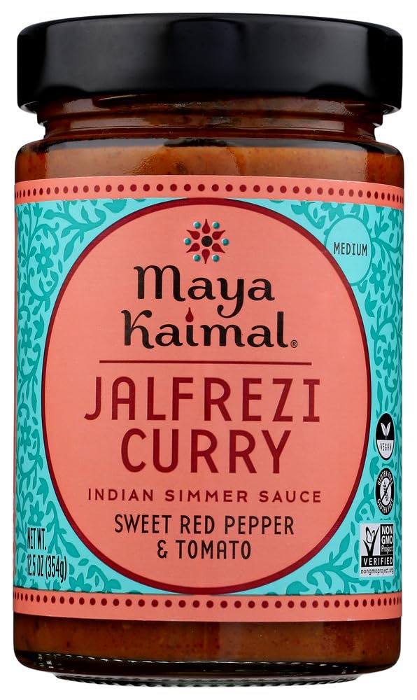 Maya Kaimal Jalfrezi Curry Medium Indian Simmer Sauce, 12.5 Ounce -- 6