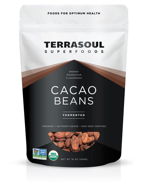 Terrasoul Superfoods Raw Organic Criollo Cacao Beans, 16 Oz, Raw Chocolate Goodness