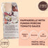 Set, Packaging, Pasta Gourmet Gift Pappardelle Pasta with Porcini Mushrooms Sauce in Deluxe homemade in South of Italy