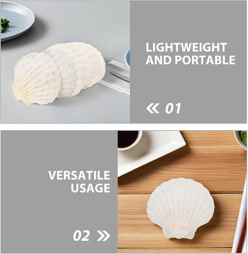 20pcs 10-12cm Set Luxshiny Natural Scallop Shells for Baking and Serving Food, Seashell Plates for Bbq Cooking