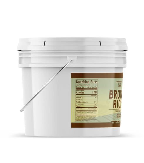 1 Unpretentious Long Grain Brown Rice, Gallon, Non-GMO, Gluten Free, Vegan Friendly