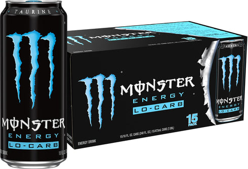 Monster Energy, Lo-Carb Monster, Low Carb Energy Drink, 16 Ounce | Pack