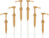 Gold Coffee Syrup Pump for 750 ml Bottles (Pack of 6), Fits Upouria, Torani, DaVinci, Monin