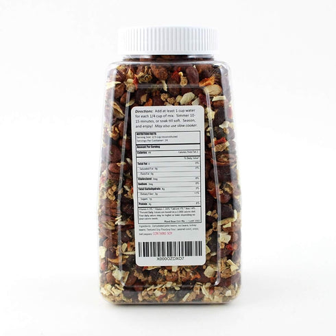 Harmony House Foods Mixed Bean Chili Soup Mix, 15 Ounce Quart Size Jar