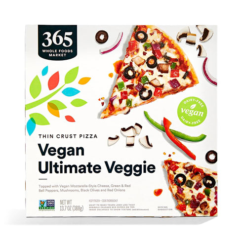 365 by Whole Foods Market , Vegan Ultimate Veggie" thin crust pizza 13.7 Ounce
