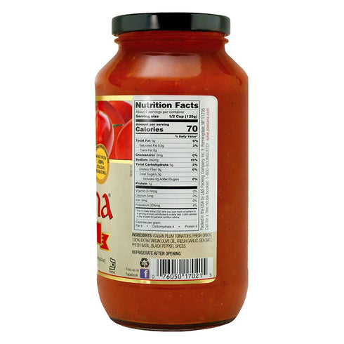 Paesana 100% Packed 25 oz (2 Pack) Traditional Marinara Pasta Sauce Gluten Free, Vegan Friendly and made with Imported