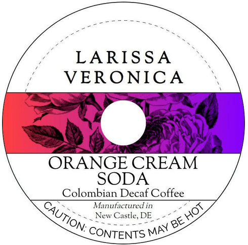 Larissa Veronica Orange Cream Soda Colombian Decaf Coffee (Single Serve K-Cup Pods) (Gourmet, Naturally