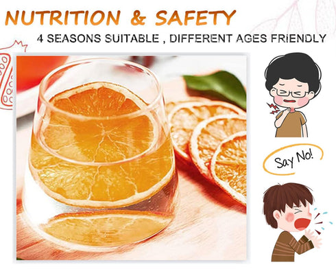 Duwen Slices,10.58oz 300g, Dehydrated Orange / Dried Orange Slices Sugar Free Natural Fruit