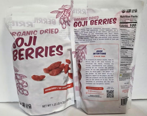 Generic 20oz 567g Organic Made Nature Sun-Dried Unsulfured GOJI Berries (Two Bags), standard