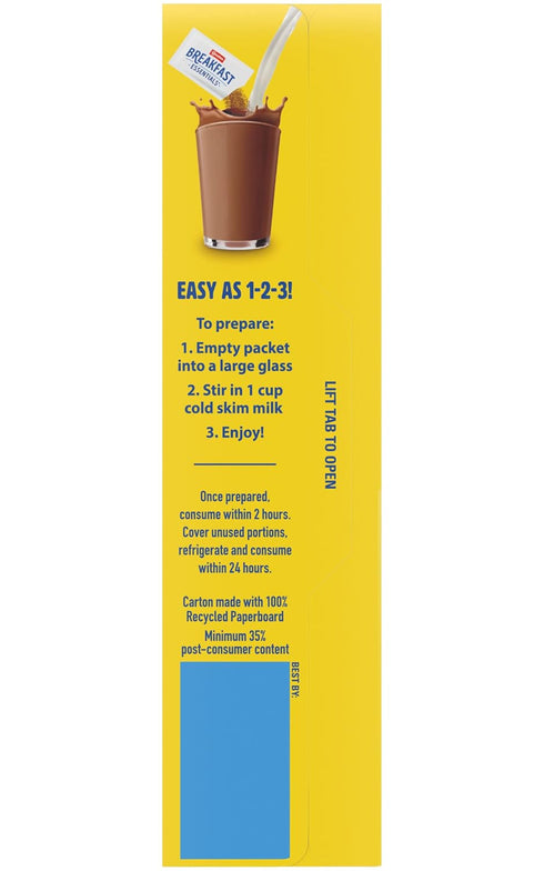 Chocolate.705 Oz, 8 (Pack 2) Carnation Breakfast Essentials Light Start Powder Drink Mix, Rich Milk Ct