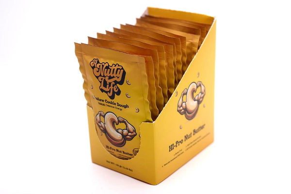 A Nutty Life Cashew Cookie Dough 12-Pack | 6g Protein, Clean Ingredients, Low Sugar Snack