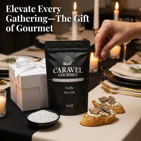 14 oz Black Truffle Salt for Seasoning and Finishing Italian Salt with Truffle Oil that Adds Flavor to Popcorn