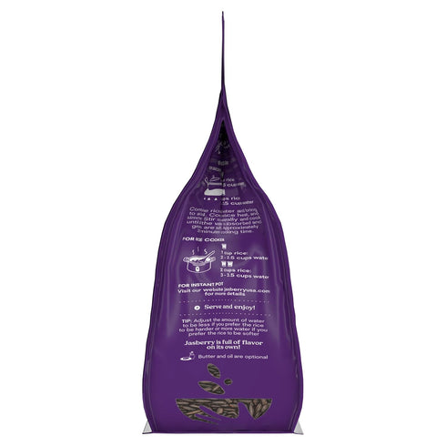 15oz (3 Pack) Jasberry - Organic Superfood Rice, Soft & Aromatic Whole Grain Purple Rice, High in Antioxidants
