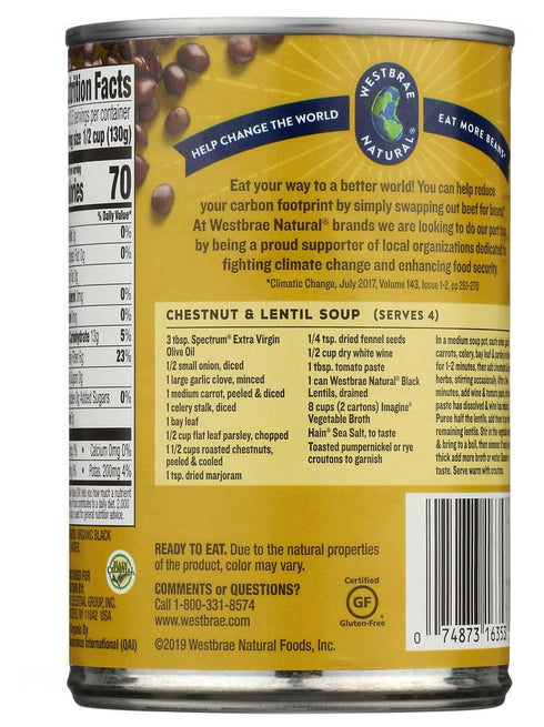 Lentils-15 Oz-3 Pack Westbrae Organic Black