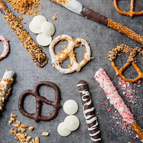 (5 KIDU Merckens Chocolate Melting Wafers Bulk Bag Perfect For Dipping, Deserts, Baking And More Pound, Milk)