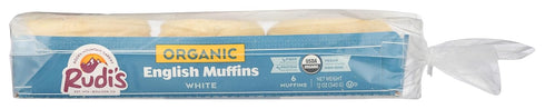 Rudis 12 OZ BAKERY Organic White English Muffins