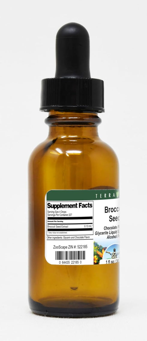 Terravita (1:5) (1 oz, 522185) Broccoli Seed Glycerite Liquid Extract - Chocolate Flavored ZIN: