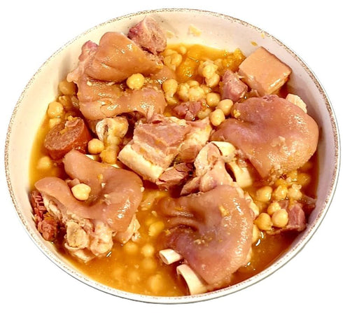 Amba's Quality Cured Products 32oz (2 lbs) Pack Cured Salted Pork Feet (Patas De Cerdo Saladas), Net Weight Vacuum Bag