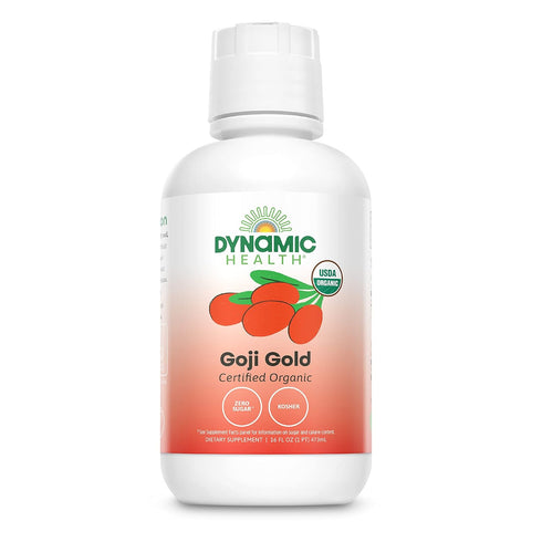 Dynamic Health Organic Goji Gold Pure Juice, No Additives, Vegetarian, BPA Free,
