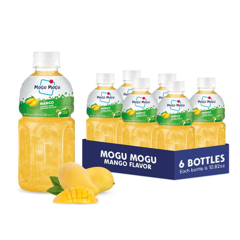 Mogu Mogu Mango Juice Drink with Nata de Coco (Coconut Jelly) Chewy