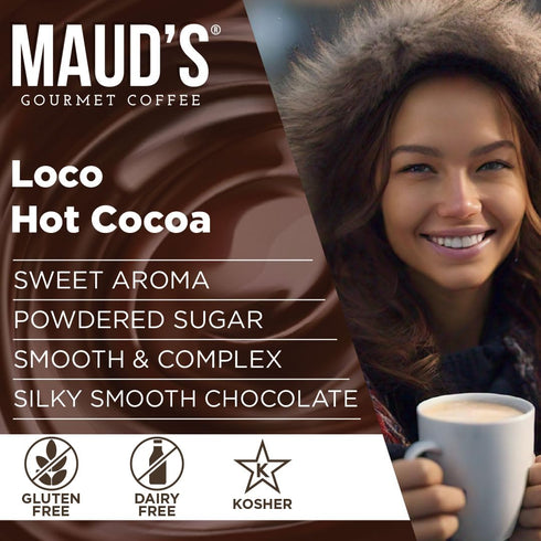 Packets, 16 Maud's Dark Hot Chocolate Instant ct, Instant Hot or Iced Chocolate - Just add water