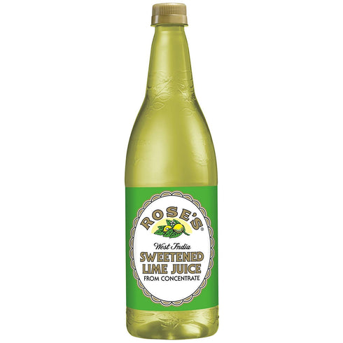 Rose's Sweetened Lime Juice, 1 L bottles (33.8 fl. oz. 1 qt.1.8 fl. oz.) (4 pack)