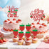 Red Glitter Berry Sweet Baby is on the Way Cake Topper - Strawberry Fruit Theme for Baby Shower & Gender Reveal