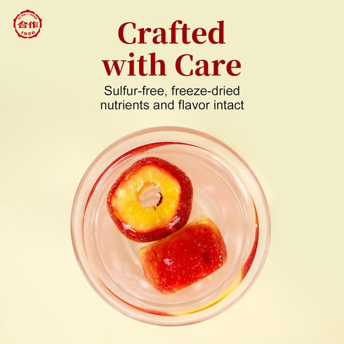 1950 60g, 100% CO-OP Hawthorn Berry Tea, Whole Deseeded Fruit Cut, Thin Skin & Thick Flesh, Natural Tart-Sweet Flavor
