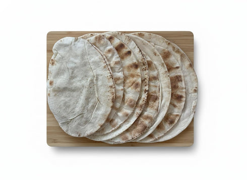Generic 9 24 oz ((Pack 1) 681g Phoenicia White Arabic Pita Bread, Fresh Large Size, Halal Pieces