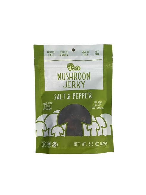 21 Pan's Mushroom Jerky Sea Salt & Pepper - Savory Vegan Snacking Perfection